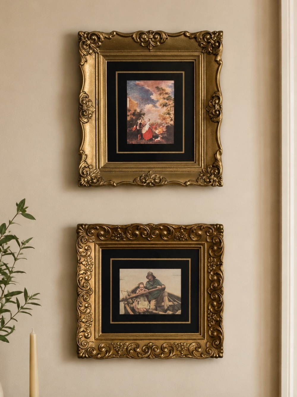 Ornate Gold Framed Wall Art - Classic Gold Finish